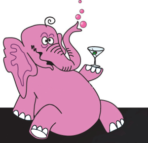 elefante rosa